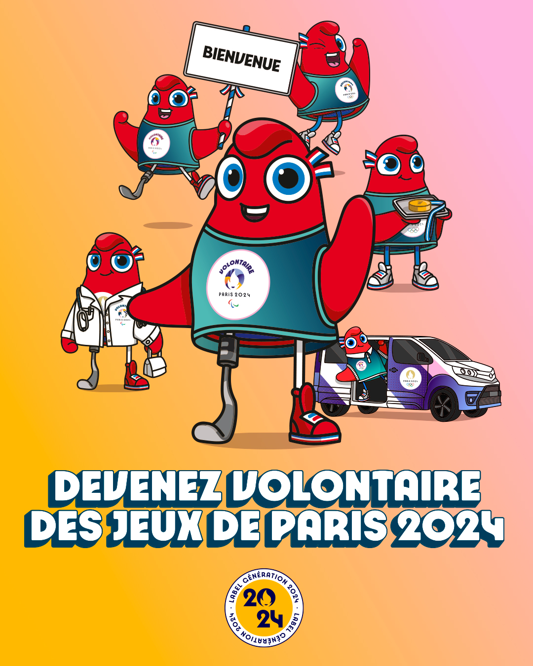 Campagne de mobilisation des volontaires pour les JO de Paris 2024