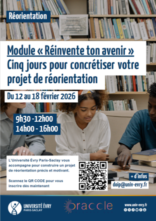 Module « Réinvente ton avenir » : 5 jours pour concrétiser votre projet de réorientation