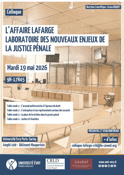 Colloque : L'affaire Lafarge : Laboratoire des nouveaux enjeux de la justice pénale