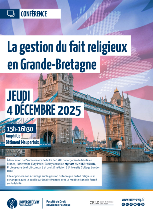 Conférence : La gestion du fait religieux en Grande-Bretagne