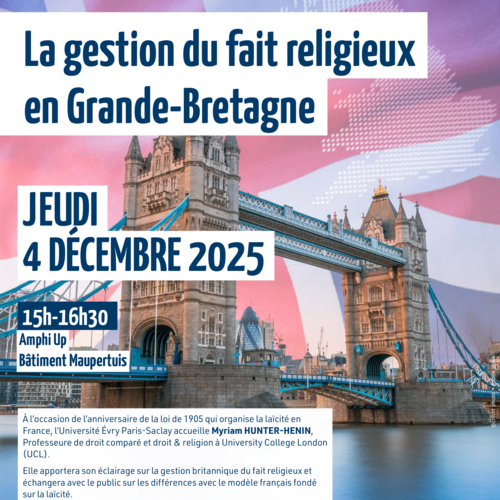 Conférence : La gestion du fait religieux en Grande-Bretagne
